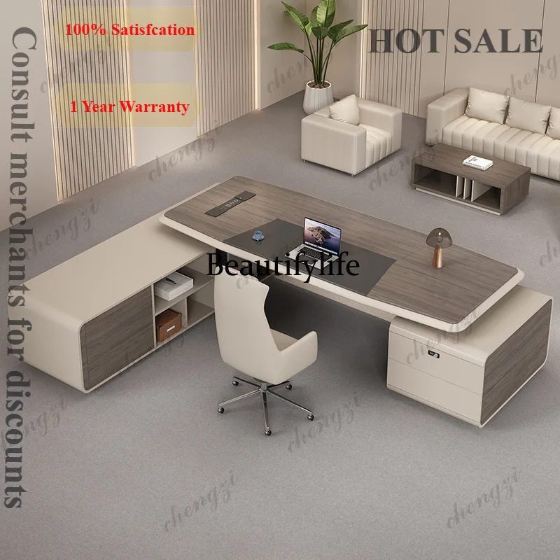B573 Computer Material Office Desk Anytime Reading Working Cabinet Office Desk Modern Foreign Office Furniture Meja Kantor