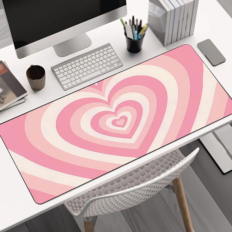 

Color Painting Aesthetic Love Hearts Mouse Pad Table Mat Large Game Mousepad Esports Office Computer Non-slip Mice Cushions