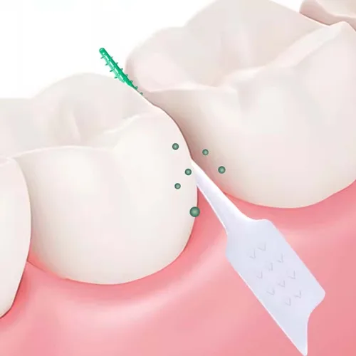 Imagen 2 del producto 20/500 Uds cepillo Interdental desechable herramientas de limpieza de dientes palillos entre los dientes cepillo de dientes higiene bucal herramientas de cuidado de la salud
