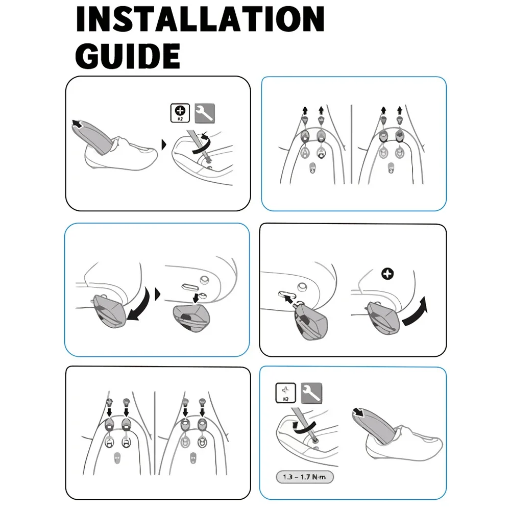 2 قطعة منصات الأحذية الدراجات الطريق ل RC901 RC902 RC903 الطريق قفل الدراجة الأحذية استبدال منصات كعب الأحذية إصلاح الملحقات #5