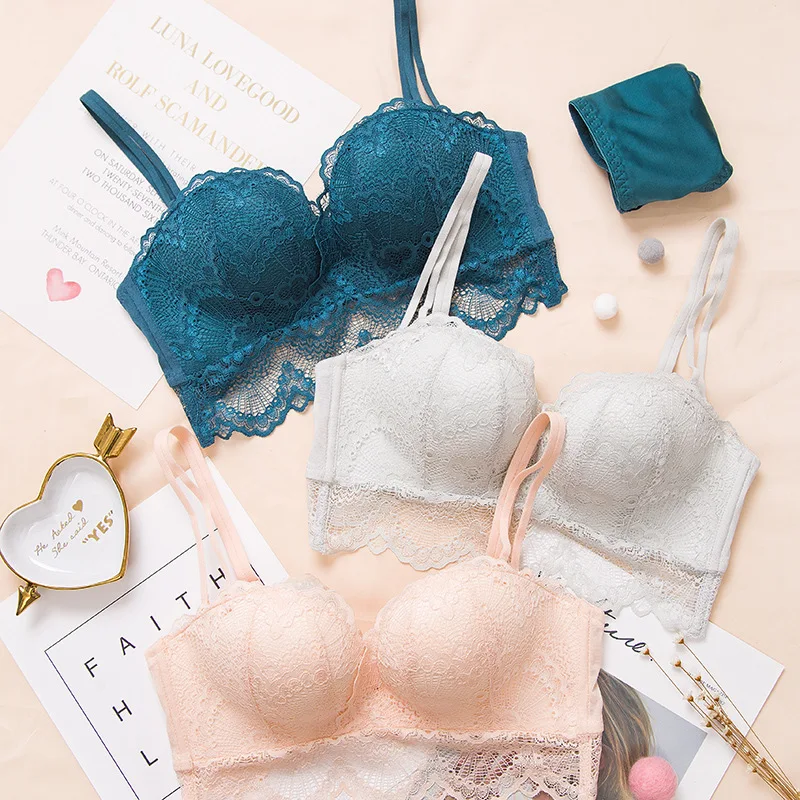 

Mansha Lace Edge Palm Cup Bra for Women - Sexy Wire-Free Comfortable Adjustable Massage Palm Grip Bra No Steel Rings