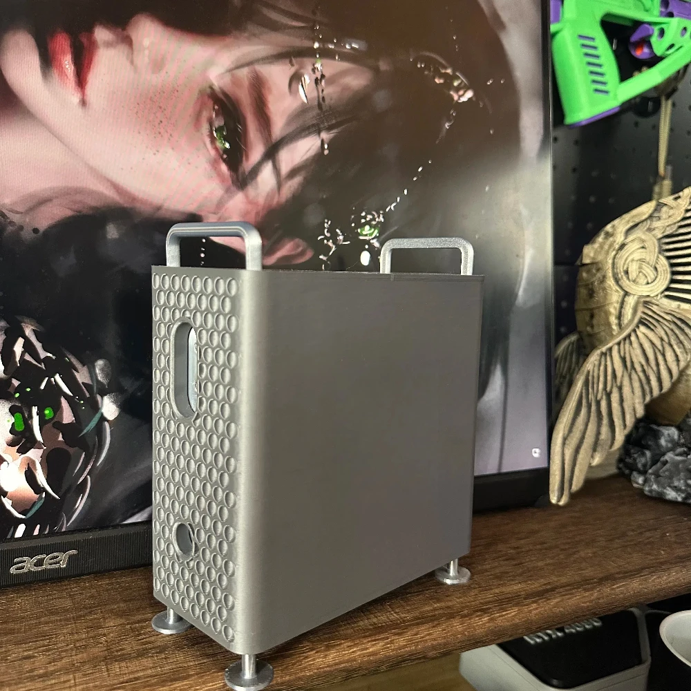 3D Printed for Mac Mini M4/M4 Pro 2024 Vertical Computer Case Protective Dustproof Bracket Storage Stand DIY PC Accessories