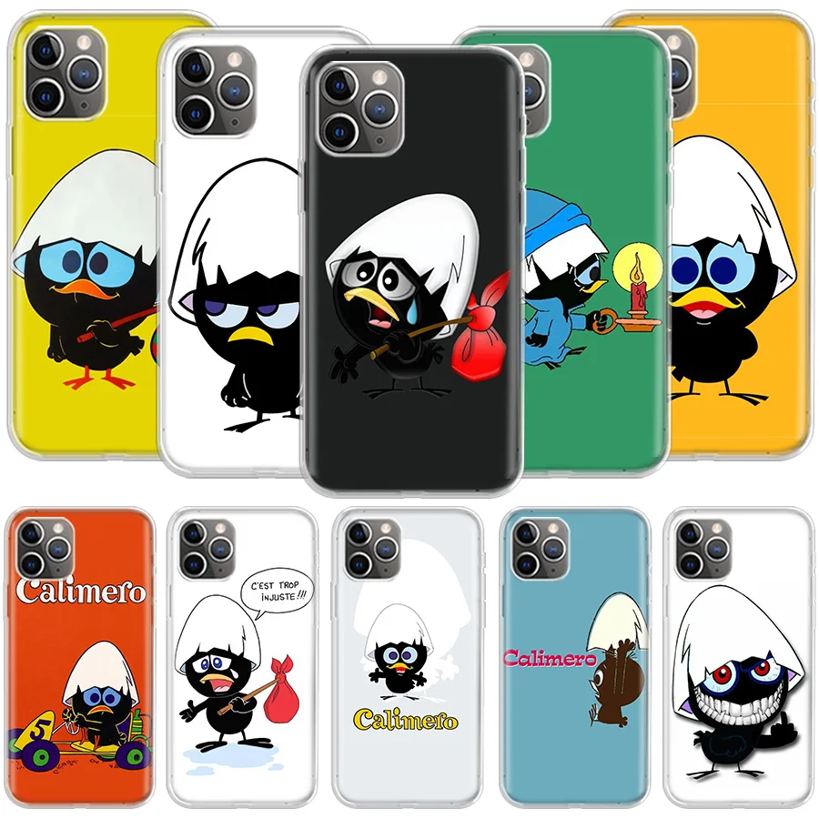 Calimero cute cartoon Duck Phone For Apple Iphone 14 12 13 15 Pro Max Mini 11 16 Plus X XS XR Case SE 2020 Shell Cover Clear TP