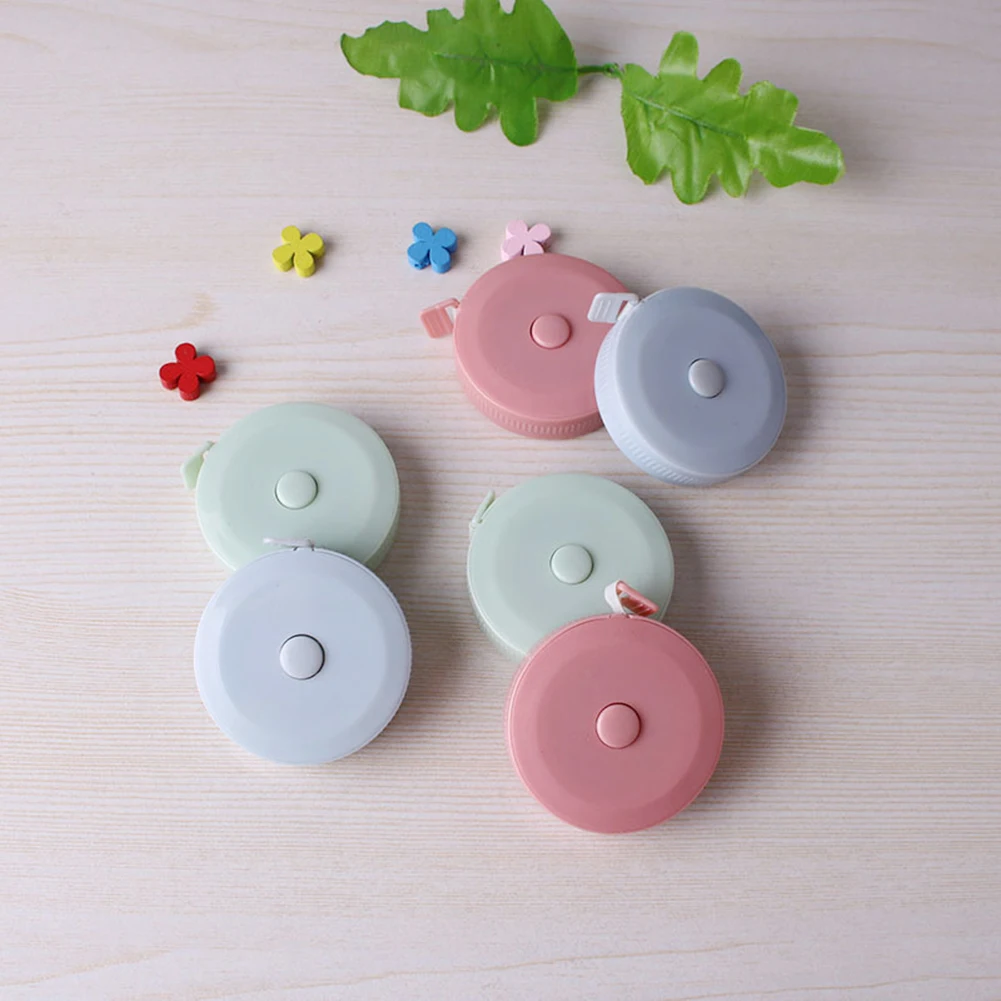1Pcs 150cm Tape Measures Portable Retractable Ruler Children Height Ruler Centimeter Inch Roll Tape Sewing Tailor