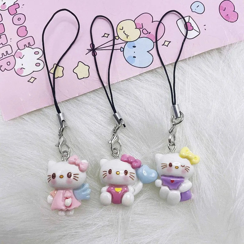 Sanrio cartoon Hello Kitty kinder schattig, lief, modieus en voortreffelijk draagbare schooltas mobiele telefoon ketting hangend cadeau