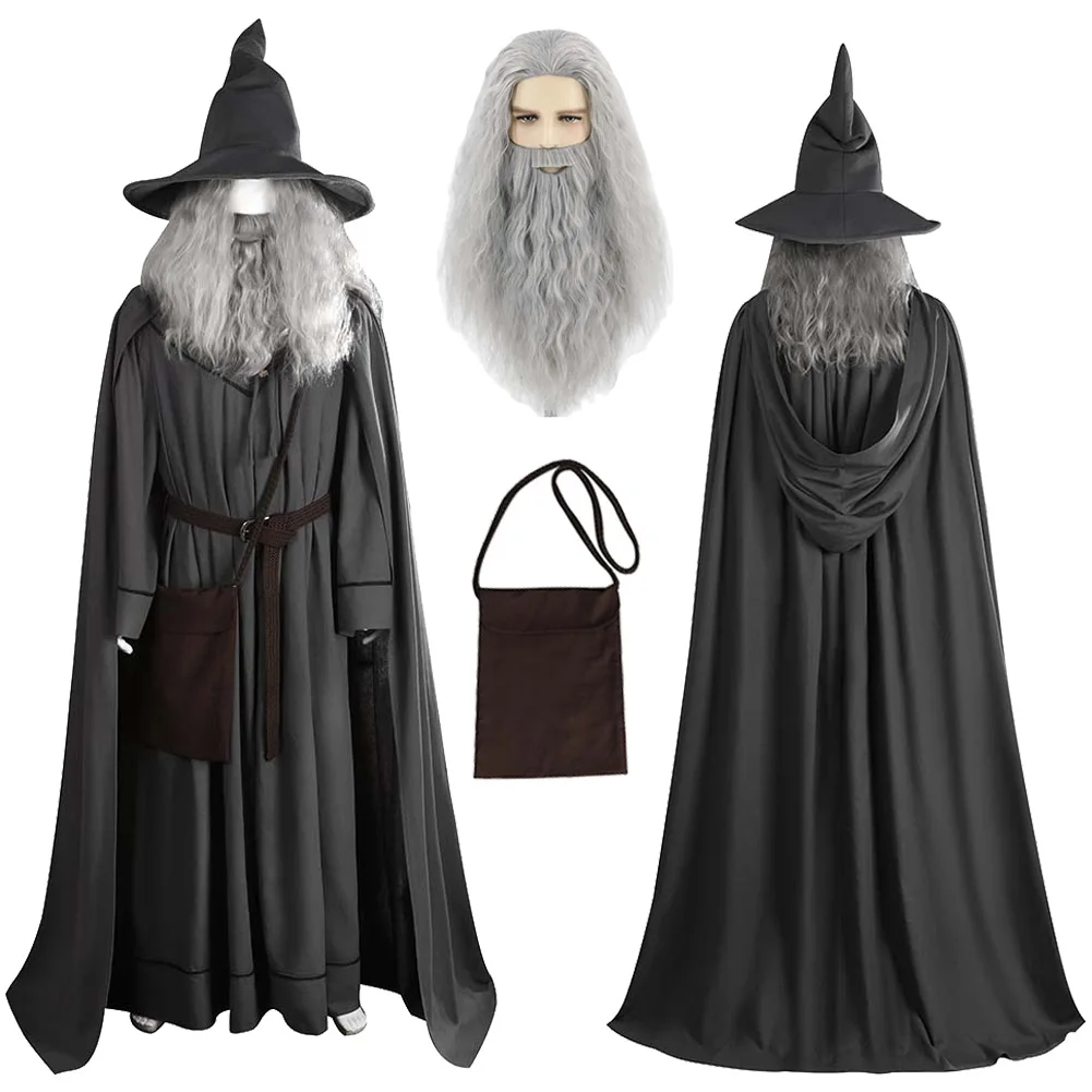 

Disguise White Rider Grey Pilgrim Cosplay Clothing Wigs Movie Lorded Rings Costume Men Roleplay Fancy Dress Up Party Clothes