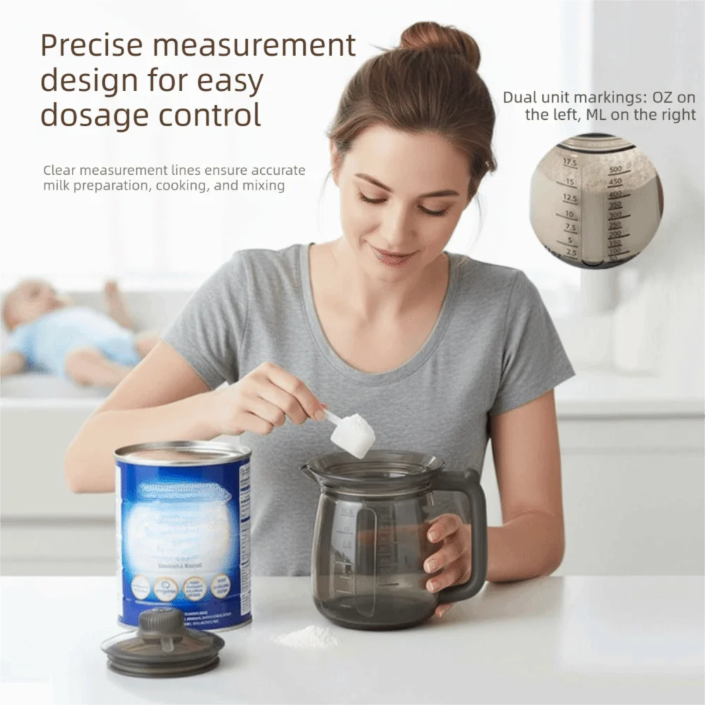 

Easy to clean 500ml Capacity Silicone Teapot Leakproof Portable Coffee Carafe Cold-resistant Pouring Spout Milk Jug Loose Leaf