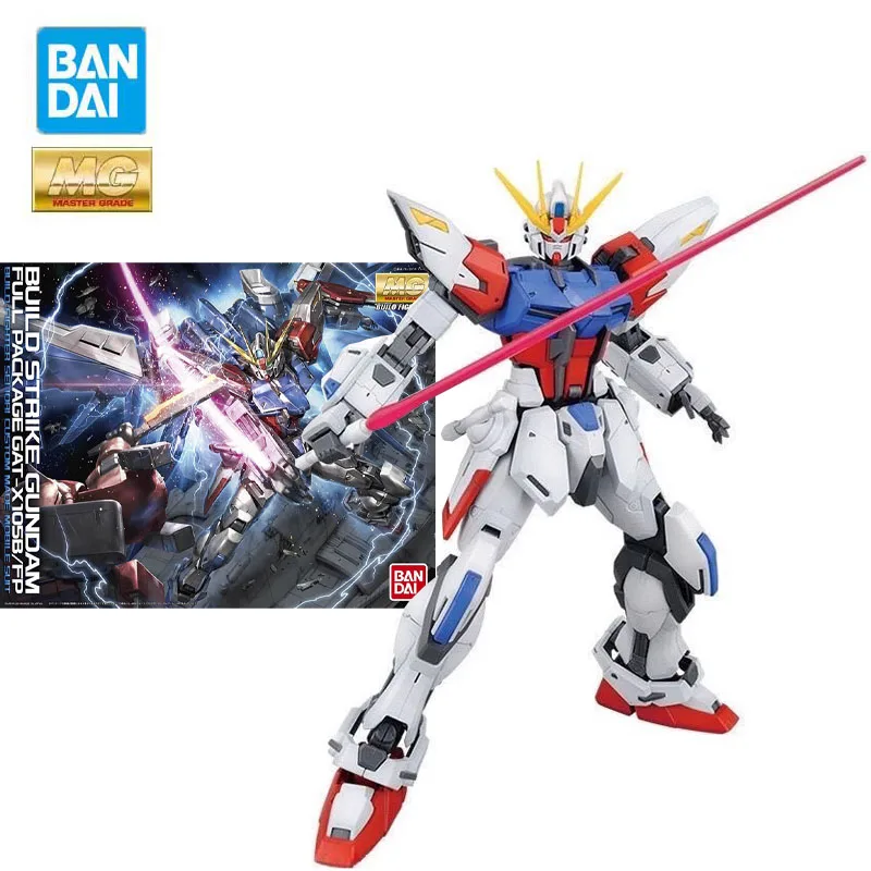 

Bandai Genuine Gundam Model Garage Kit MG Series 1/100 BUILD STRIKE GUNDAM Anime Action Figure Toys for Boys Collectible Toy