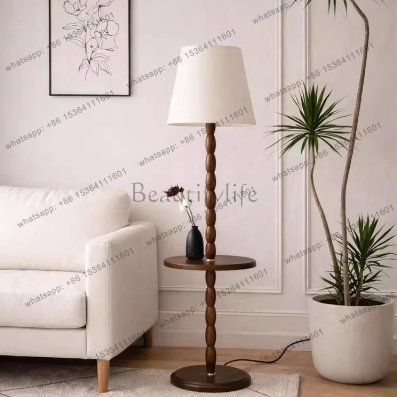 Simple wooden floor-to-ceiling luminous objects high-end decorative floor ornaments