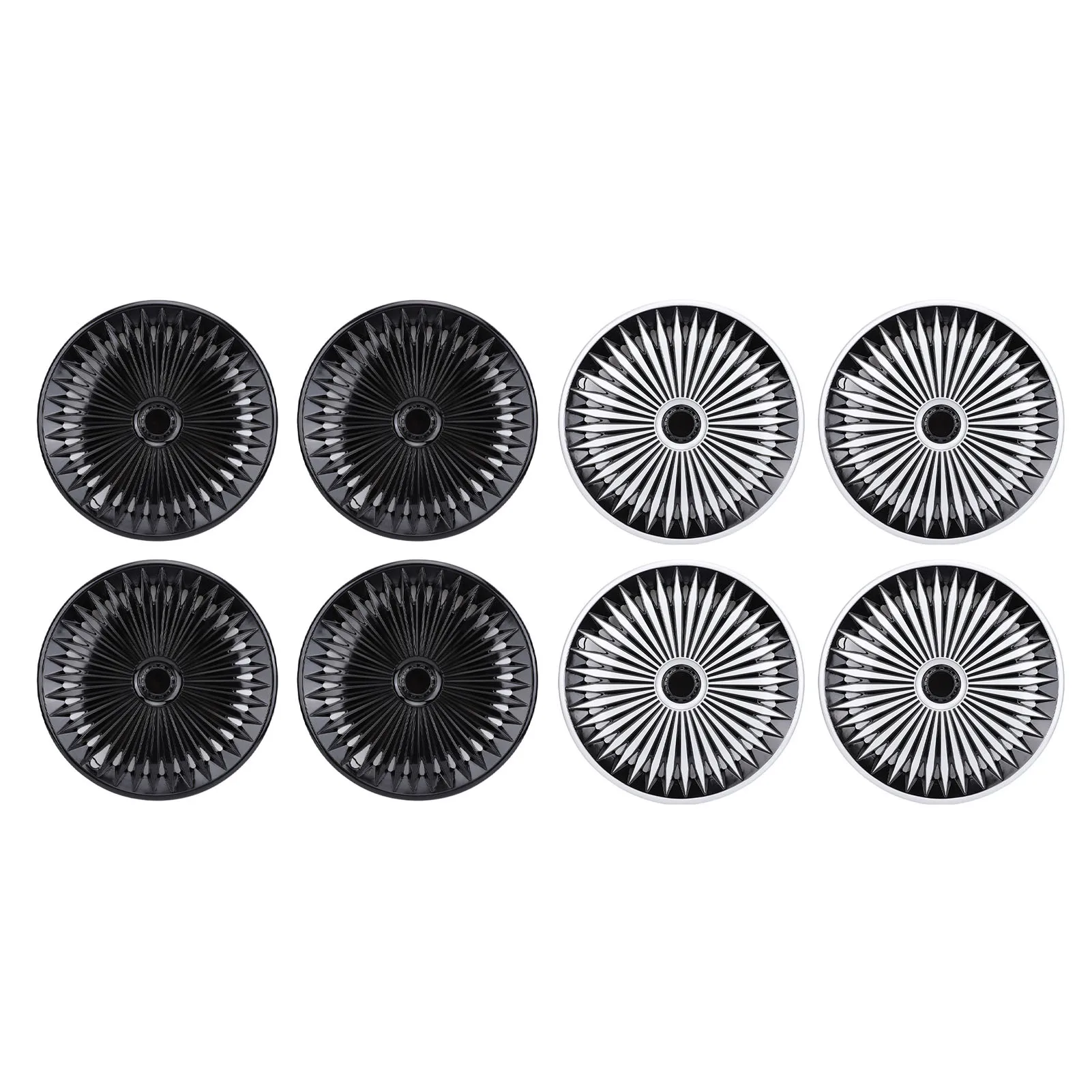 

4 Pcs 17in Car Hubcaps Stylish Look Wear Proof Universal Snap On R17 Wheel Rim Cover Replacement For Most Cars Truck SUV