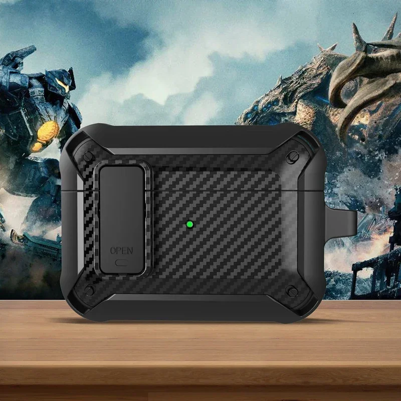 Switch Cover For Airpods Pro 2 Case TPU PC Protective Cover For Apple AirPods 3 1 Case Earphone Accessories Carbon Fiber Pattern