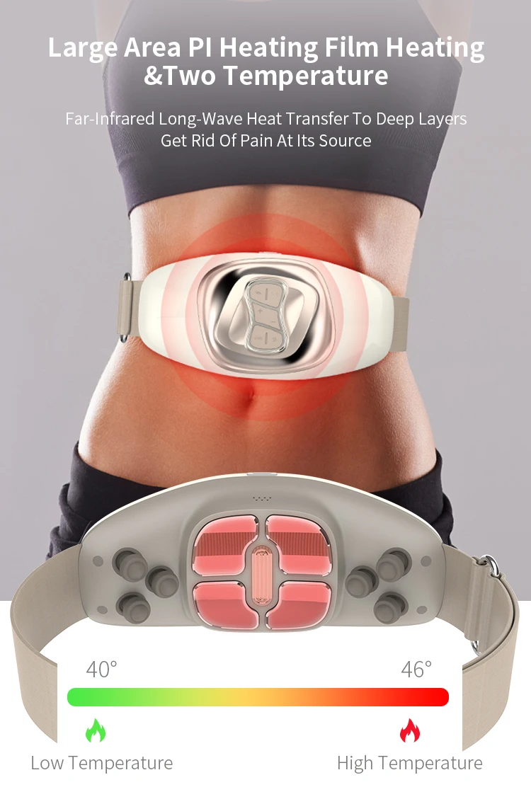 Healthpal 2024 Nuovo Lower Back Fitness Calore elettrico Pancia Cintura per il corpo Massaggio Esercizio addominale Cintura dimagrante Macchina per la perdita di peso