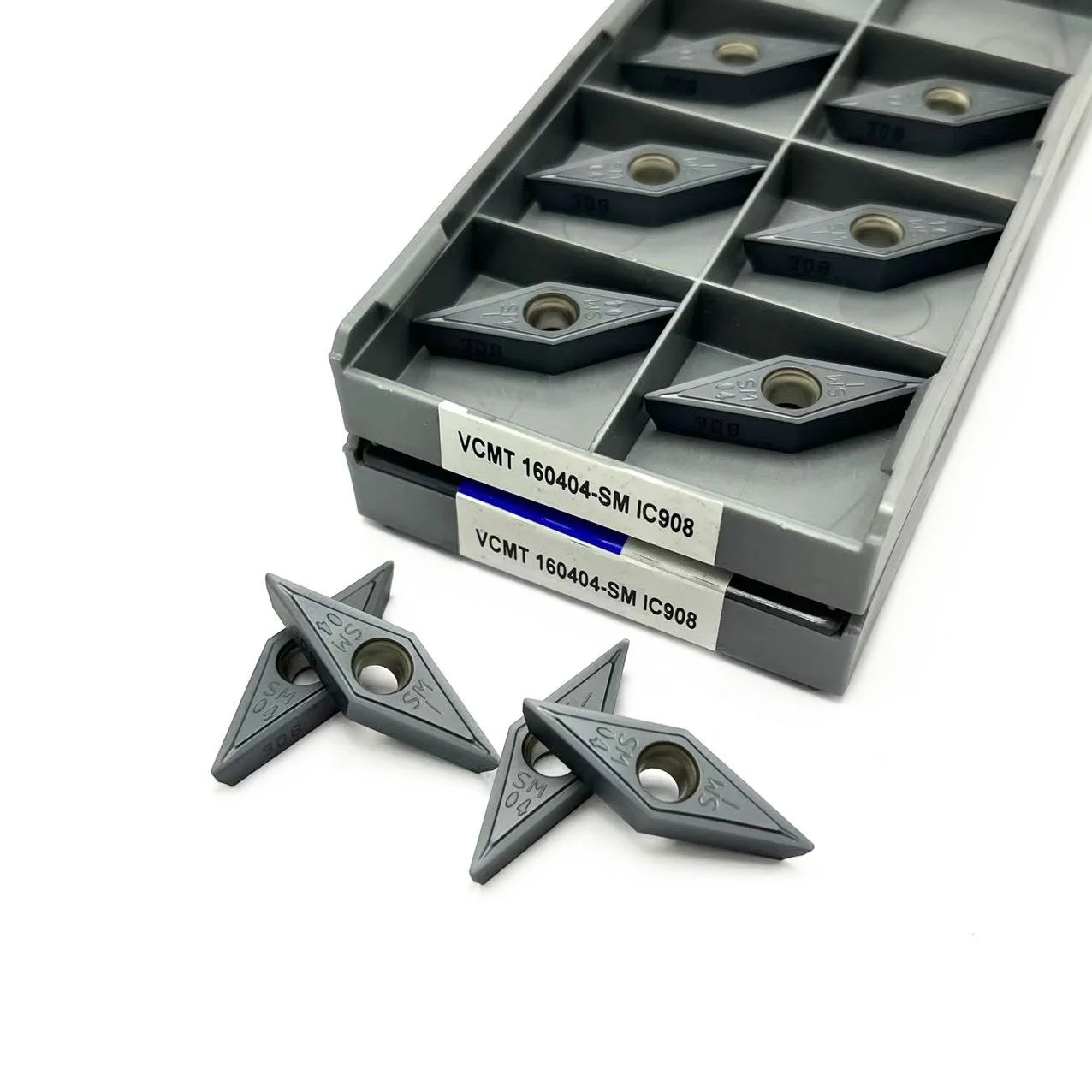 10 pz inserto in metallo duro VCMT160404 VCMT160408 MA VP15TF UE6020 US735 fresa cilindrica per metalli VCMT tornio utensile per tornitura CNC