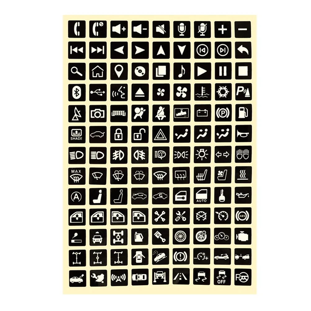 Multifunction Button Stickers Car Luminous Switch Relay Rocker Label Circuit Panel Decals