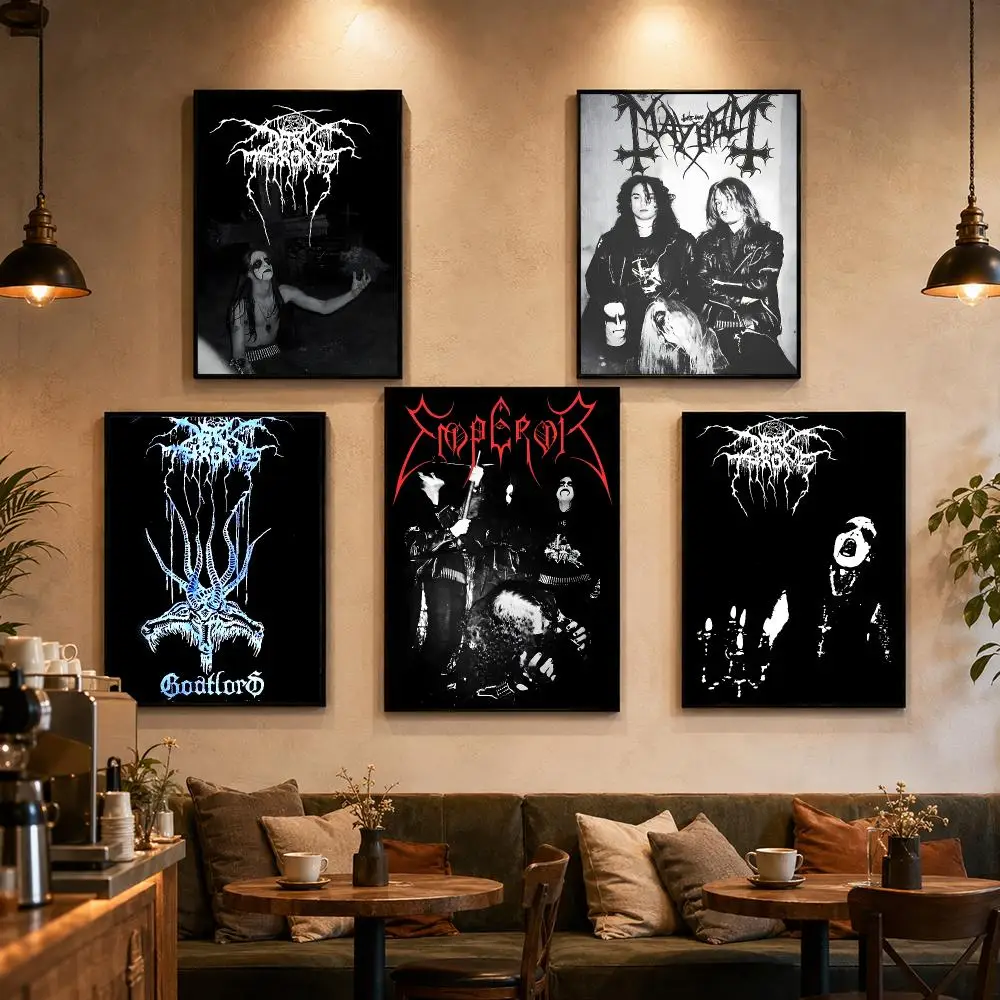 1pc Classic Band D-Darkthrone Poster Self-adhesive Art Waterproof Paper Sticker Coffee House Bar Dorm Room Wall Decor
