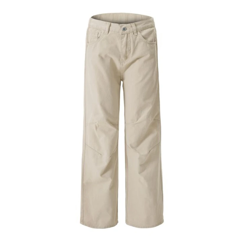 

American retro high street casual work pants men and women straight loose pants