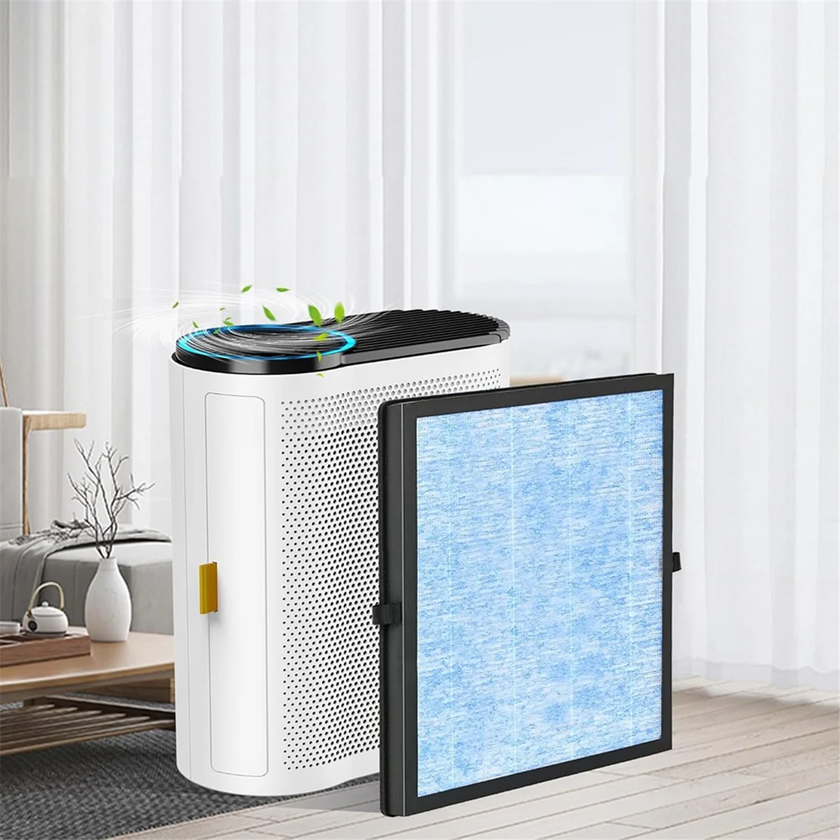 MK04 AIR แผ่นกรองทดแทนสําหรับ Aroeve MK04 MG04JH, H13 True HEPA Filter, เปรียบเทียบกับชิ้นส่วน MK04LX, 2 แพ็ค, สีฟ้า