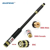 AL-800 Extendable SMA Male/ Female/BNC High Gain Dual Band Antenna for Baofeng UV-5R 888s Kenwood Walkie Talkie Accessories