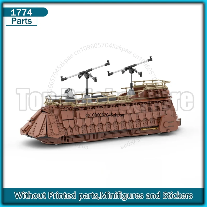 Space Movie Sail Barge Model MOC Building Blocks DIY Assemble Bricks Transportation Creative Collection Display Toys Gifts 1774P