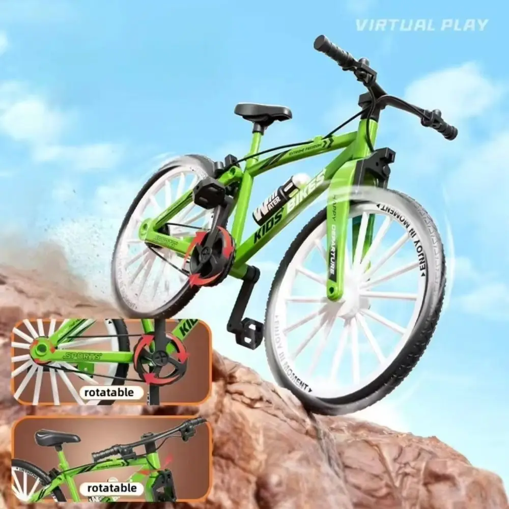 Simulation Mountain Bike Model 1：10 Scale Plastic Material Off-Road Racing Bicycle Home Decor Alloy Bicycle Toy Desk Ornament view 3