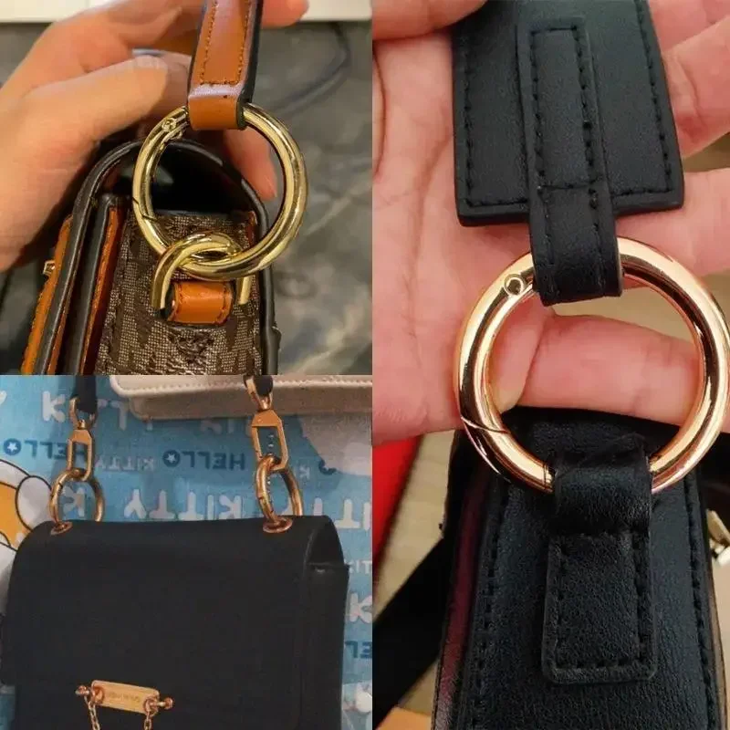 5 pz metallo O Ring portachiavi fibbie a molla gioielli fai da te apribile rotondo moschettone portachiavi chiusura borsa clip moschettone