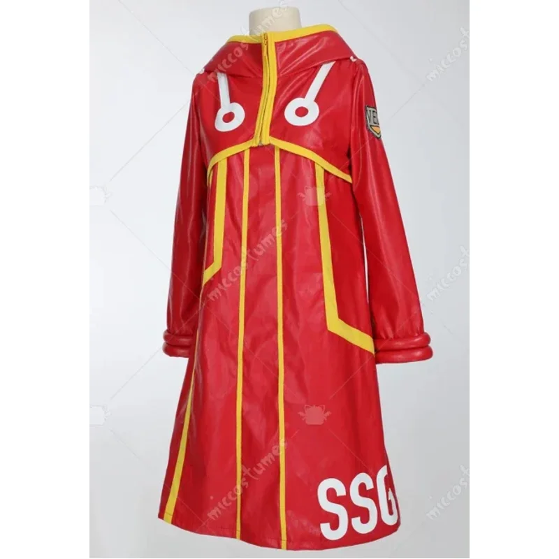 

25COSmiccostumes Unisex Egghead Arc Cosplay Costume Red Long Hooded Coat and Gloves with Socks and Hat