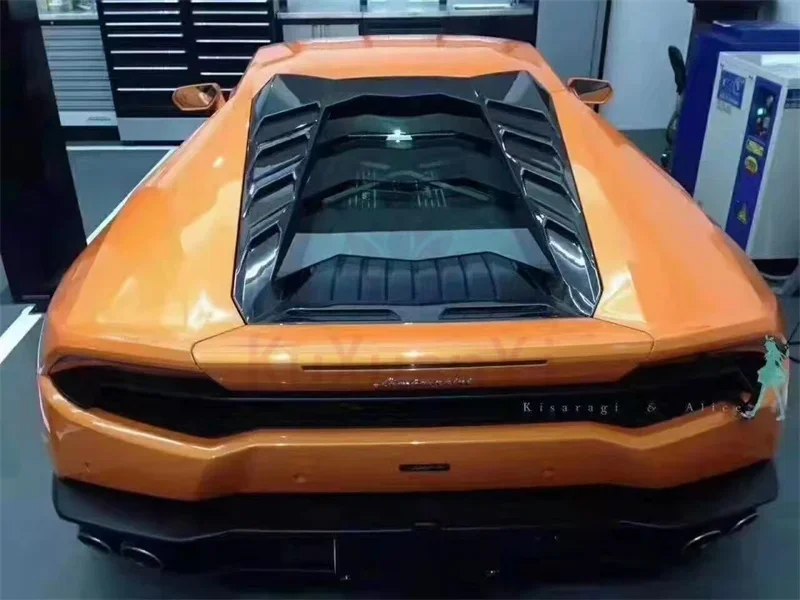

Used for Lamborghini LP580 LP610-4 Huracan P style dry carbon fiber engine rear cover body kit