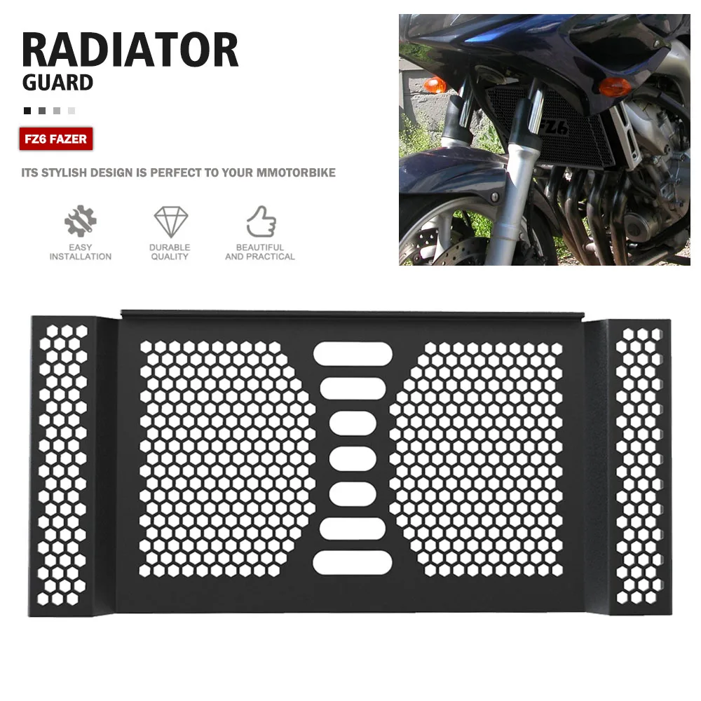 

Для YAMAHA FZ6 FZ 6 FZ-6 Fazer 2007 2008 2009 2010 мотоциклетный радиатор решетка гриль защитный чехол Защита топливного бака