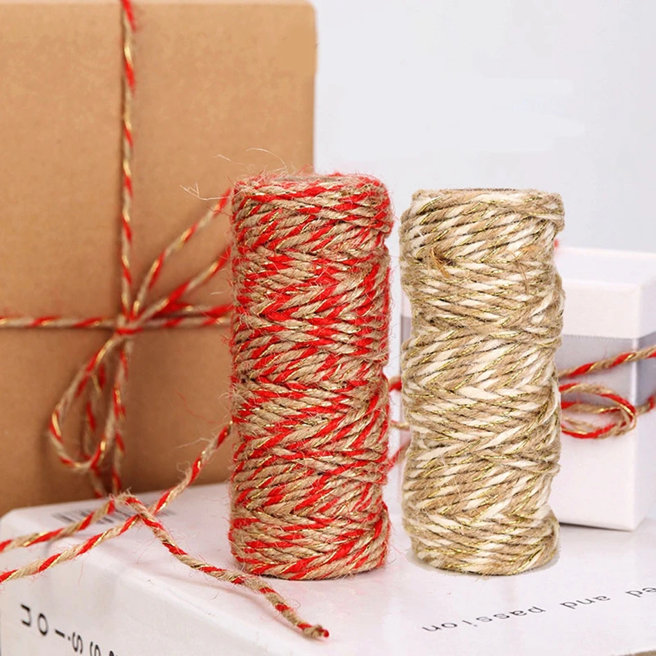 3mm 25M Natural Jute Rope Ribbon Craft DIY Wedding Jute Cord Twine String Thread Handmade Sewing Home Party Decor Accessories