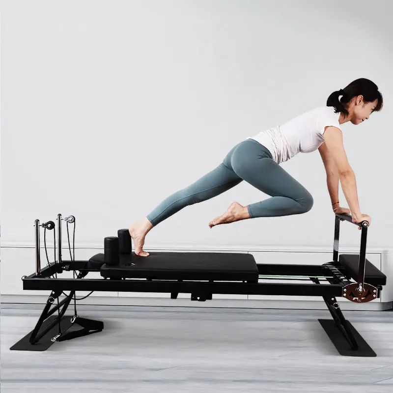 Pilates Reformer Extended Foldable Yoga Bed Machine Used Folding Bed Equipment Metal Folding Pilates Reformer