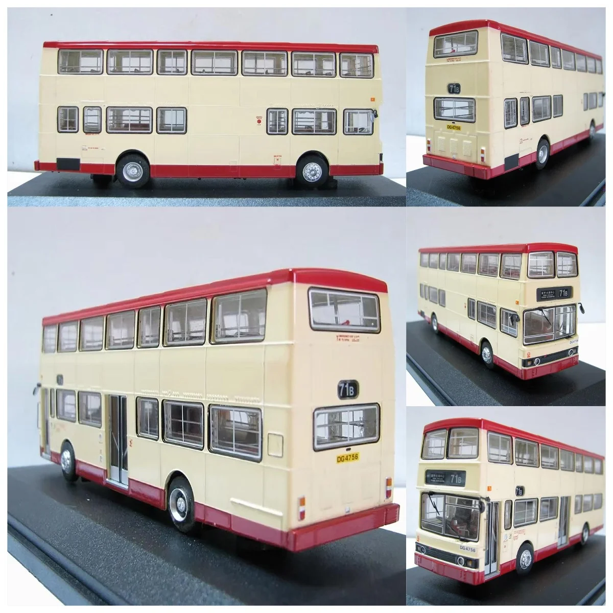

Масштабная модель автобуса Hong Kong KMB Double Decker Benz O305 Fuheng Tai Po Centre 71B из сплава, 1:76