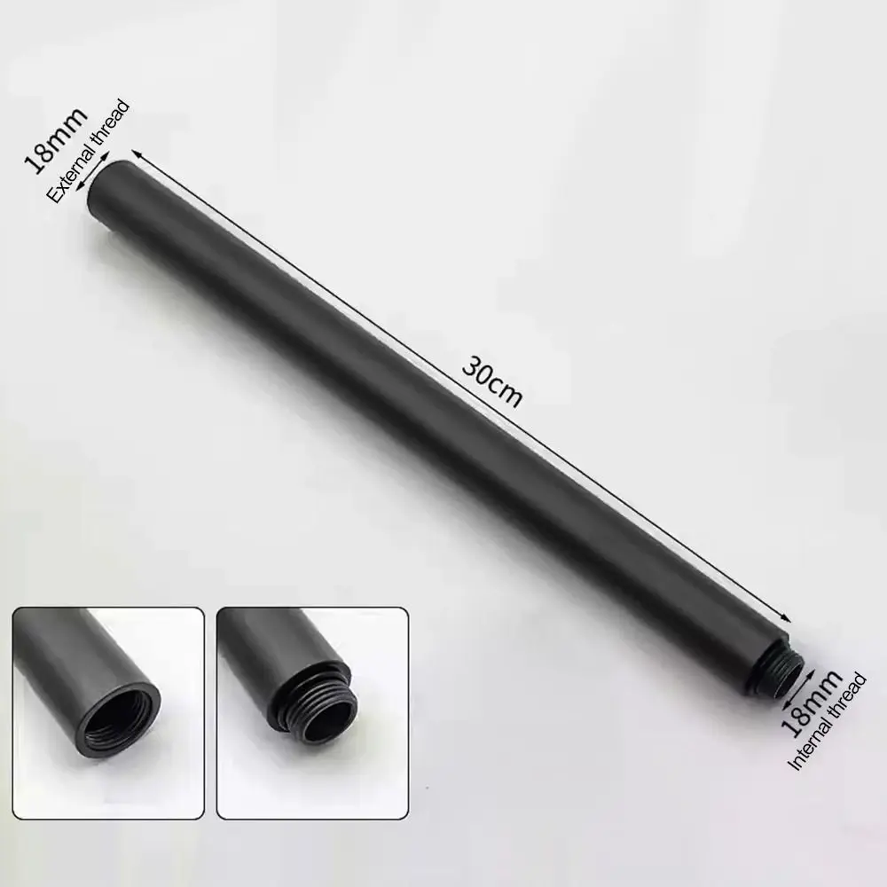 30 cm Edelstahl Runde Dusche Verlängerung Stange Dusche Halterung Dusche Extender Verlängerung Rohr Extra Verlängern Rohr Badezimmer