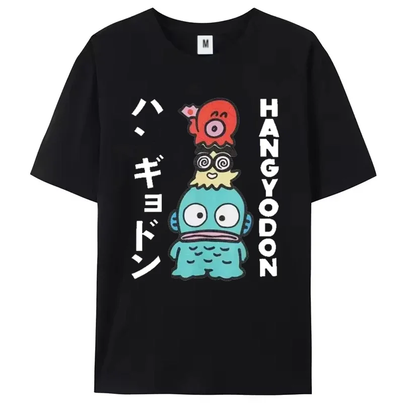 Hangyodon japonais pour hommes femmes t-shirt Vintage t-shirt à manches courtes col rond T-Shirts vêtements d'été Y2k haut femmes vêtements