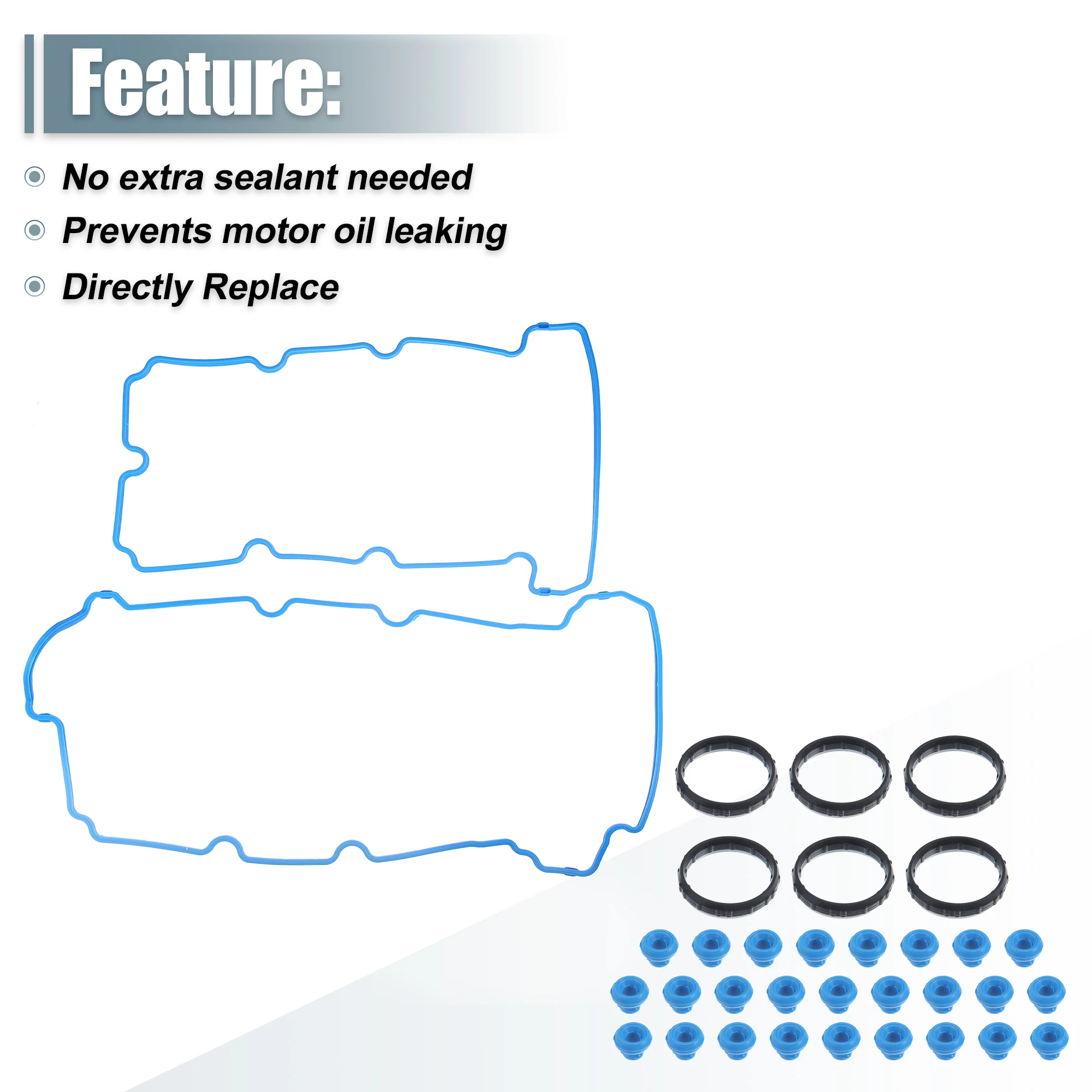 UXCELL Valve Cover Gasket Set for Ford Escape 3.0L 183CID V6 DOHC 2006-2008 for Mazda Tribute 3.0L 183CID V6 DOHC 2005-2008