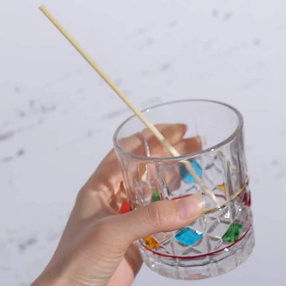 100Pcs 20cm Wheat Drinking Straws Disposable Eco-Friendly Environmentally Straws Natural Portable Degradable Straws Party