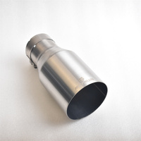 RE Exhaust nozzle 304 stainless steel flat mouth brushed single tube car exhaust nozzle car modification nozzle