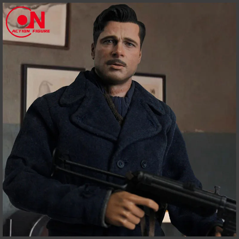 FISH BONETOYS FB-Z005 1/6 Scale Brad Pitt Action Figure 12'' Male Soldier Figurine Model Full Set Collectible Toy