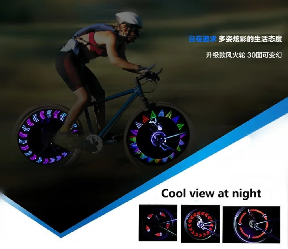 Waterproof LED Neon Bicycle Tyre Light Wheel Lamp Bike Spoke Light Colorful Bikes Rims Warning Tire Flash Lights Cycling Lamps