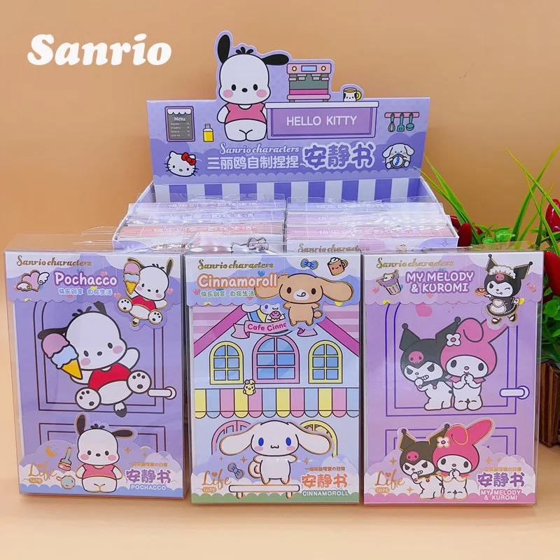 

Sanrio Kulomi Hello Kitty Quiet Book Anime Pochacco My Melody Cute Cartoon Sticker Games Funny Decompress Diy Kids Toys Gifts