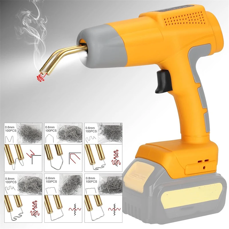 Cordless Plastics Welding Nail Gun for Dewalt 18V 20V Li-ion Battery Portable Welding Machine with 6 Types 600pcs Welding Nails