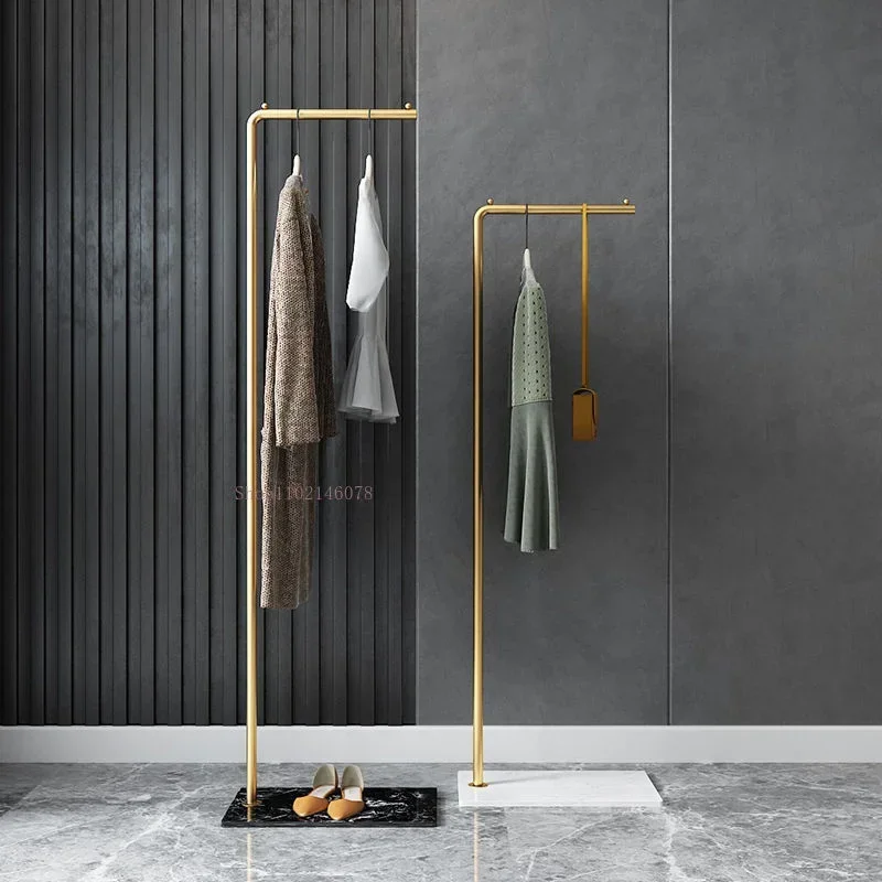 Home Furniture Bathroom Floor Coat Rack Nordic Living Room Bedroom Clothes Racks Simple Modern Balcony Hotel Front Desk Hangers