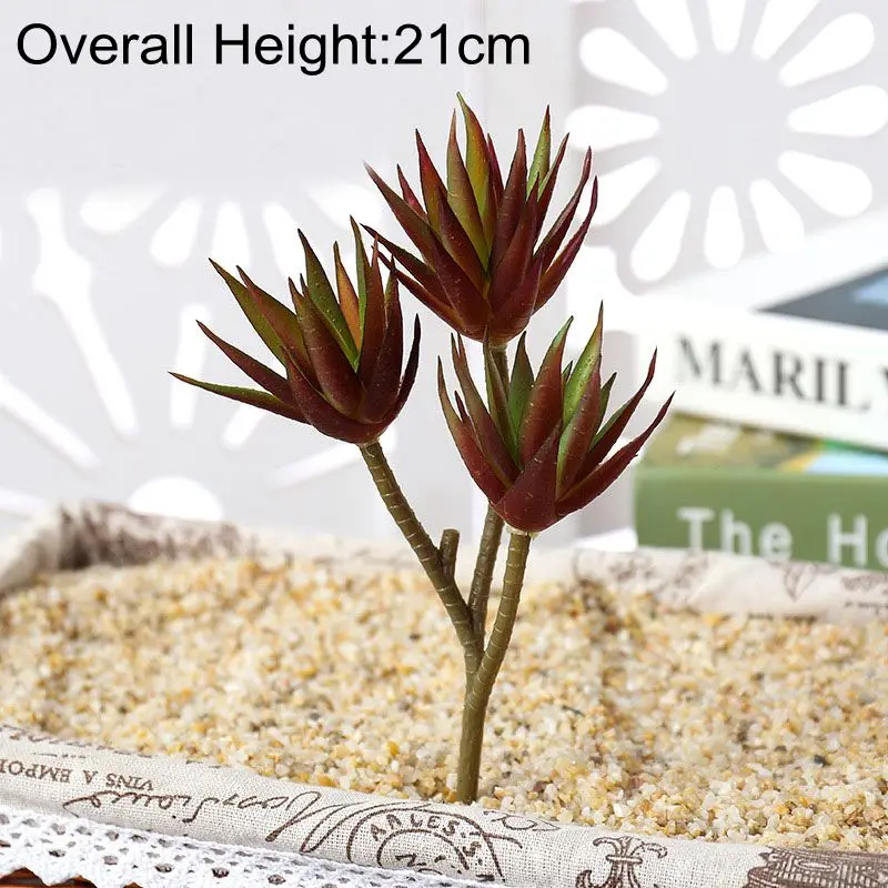 39 ألوان النباتات العصارة الاصطناعية البلاستيك الزهور DIY بها بنفسك لوازم اكسسوارات المنزل حديقة غرفة المعيشة الديكور #5