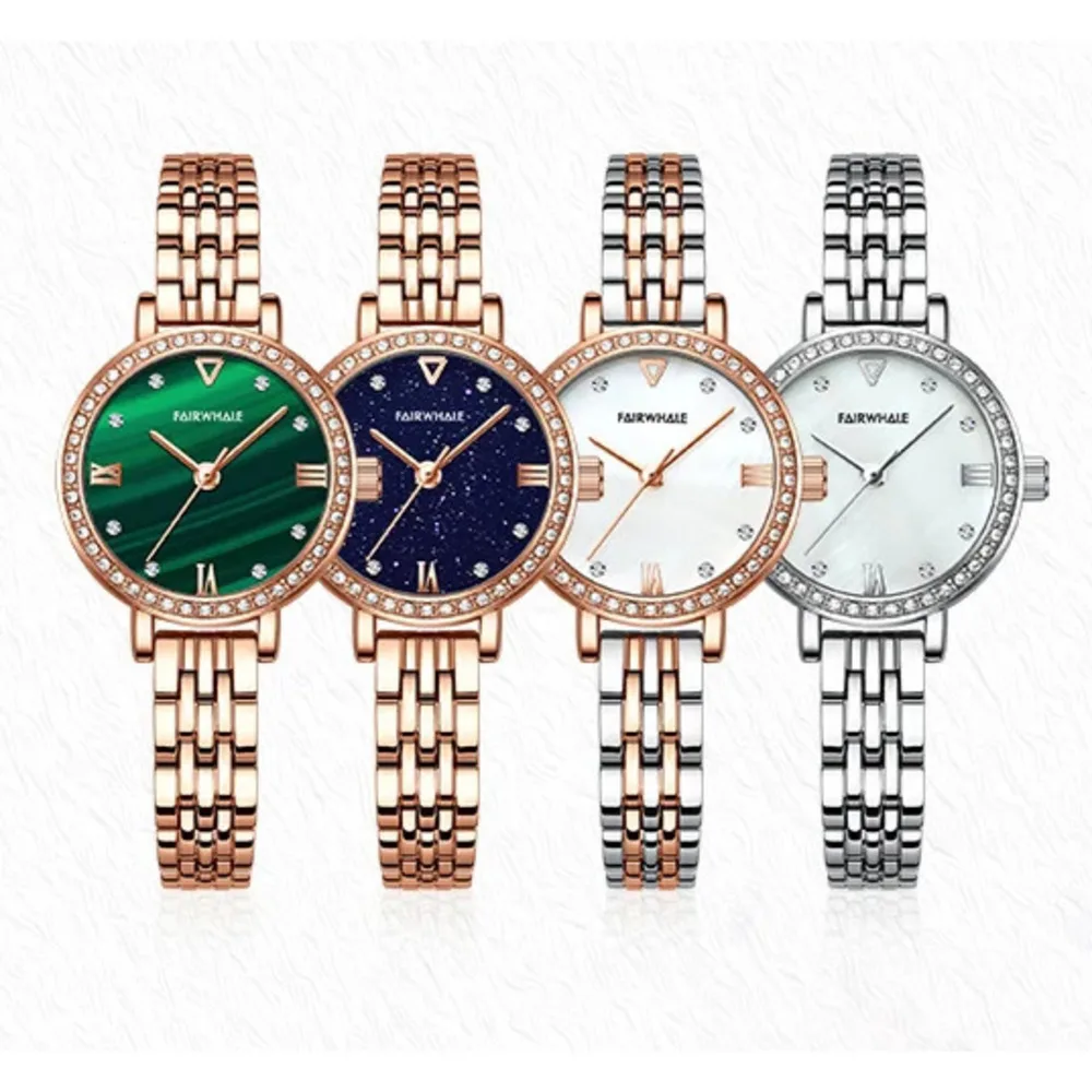 Mark Fairwhale Minimalist Women's Quartz Watch Starry Sky Stainless Steel Unique Waterproof Beautiful Design for Ladies