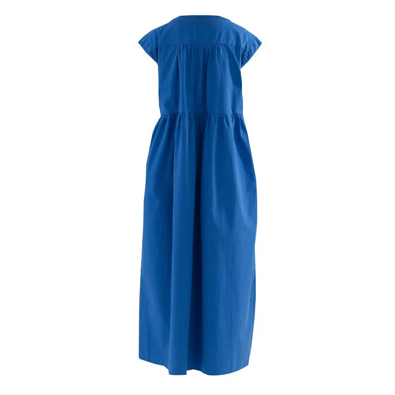 جديد 2025 فساتين للمراهقين الفتيات قمصان الحفلات فستان الصيف الأبيض البيج الأزرق فستان للفتيات ملابس الطفل بلون 7-8 14-16 #4