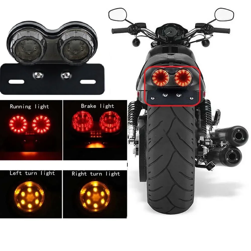 

Led Motorcycle Rear Stop Light Brake Tail Light Running Lights Brake Lights Turn Signal Light