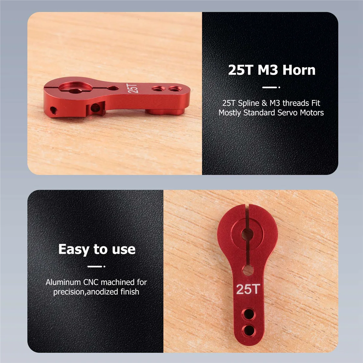 AA84 6 قطعة 25T الألومنيوم سيرفو القرن M3 المواضيع ذراع التوجيه عزم دوران عالية محركات الماكينات أجزاء RC سيارة طائرة قارب