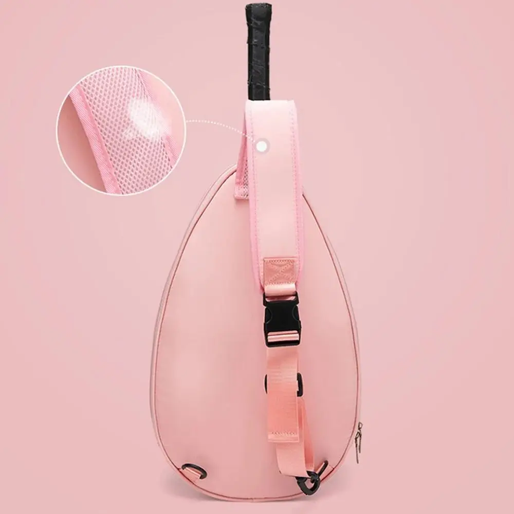 

One Shoulder Tennis Bag Crossbody Large Capacity Badminton Bag Korean Style Pure Color Tennis Crossbody Bag Gym