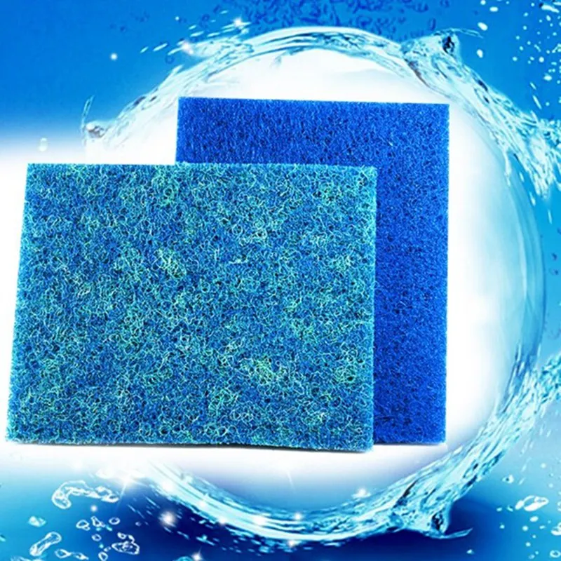 50*50*4CM Pure Blue Three-color Rattan Cotton Filter Thicken More Density Biochemical Fish Tank Aquarium Clean Filter Cotton