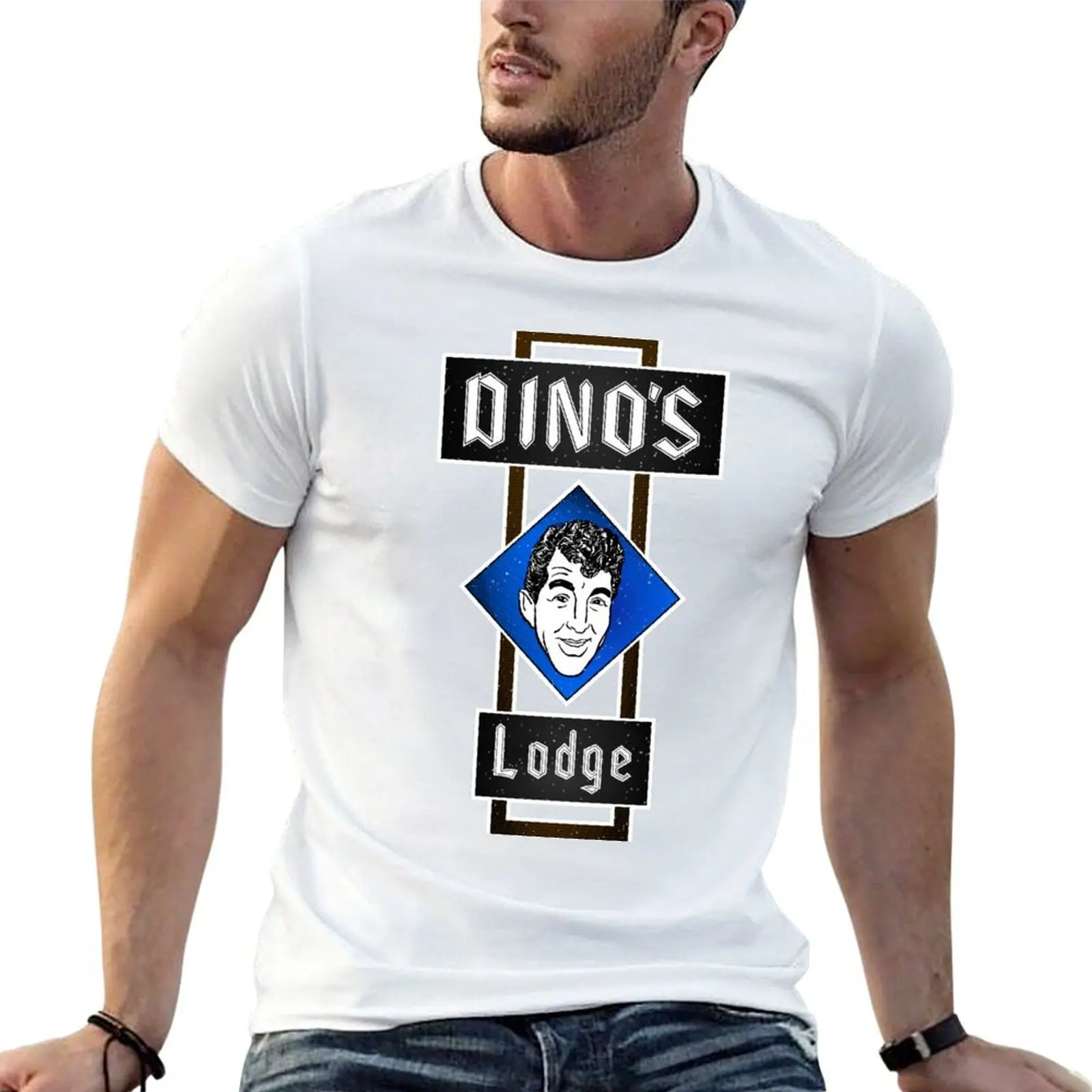Dino's Lodge T-Shirt graphic tee shirt shirts graphic tee mens white t shirts