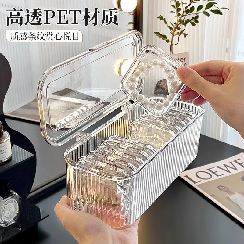 

Transparent Bracelet Storage Box with Dual Protection, Anti-Tarnish Portable Case for Crystal Bangles & Jewelry